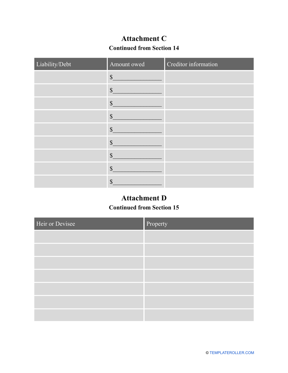 Small Estate Affidavit Form - Florida, Page 8