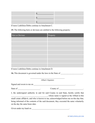 Small Estate Affidavit Form - Oklahoma, Page 4