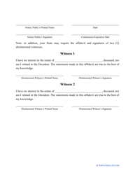 &quot;Small Estate Affidavit Form&quot; - Wyoming, Page 5