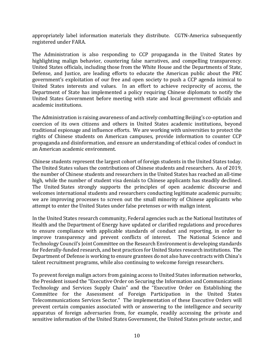 United States Strategic Approach to the Peoples Republic of China, Page 10