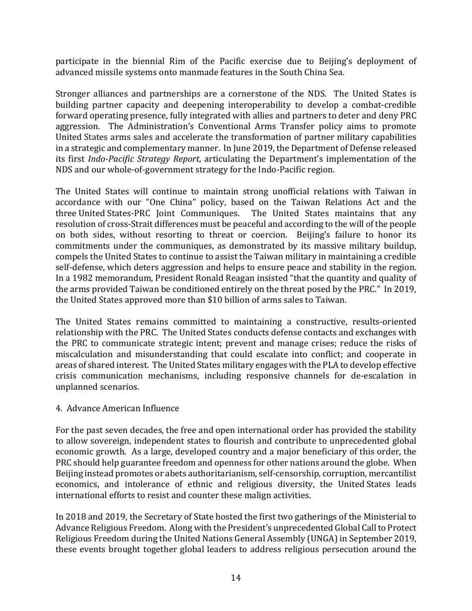 United States Strategic Approach to the Peoples Republic of China, Page 14