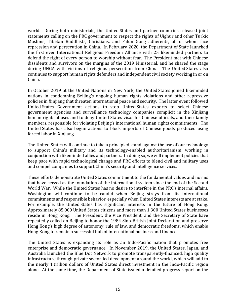 United States Strategic Approach to the Peoples Republic of China, Page 15