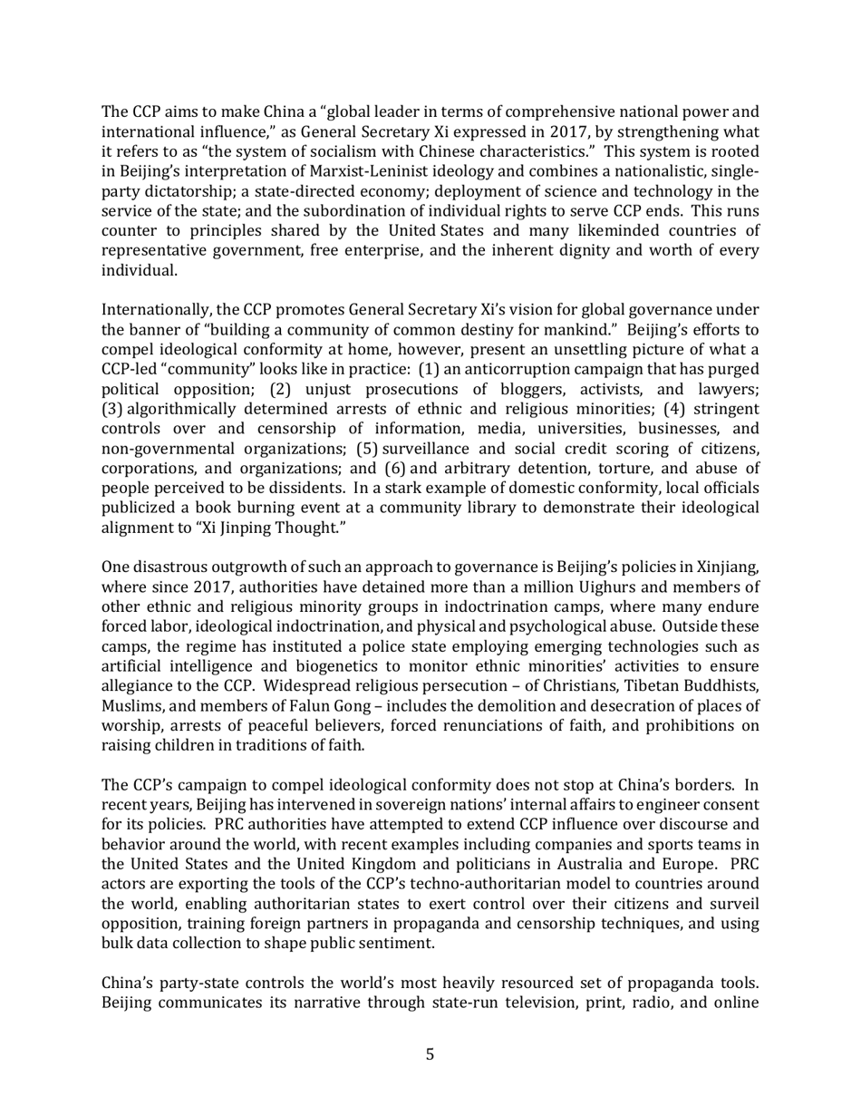 United States Strategic Approach to the Peoples Republic of China, Page 5