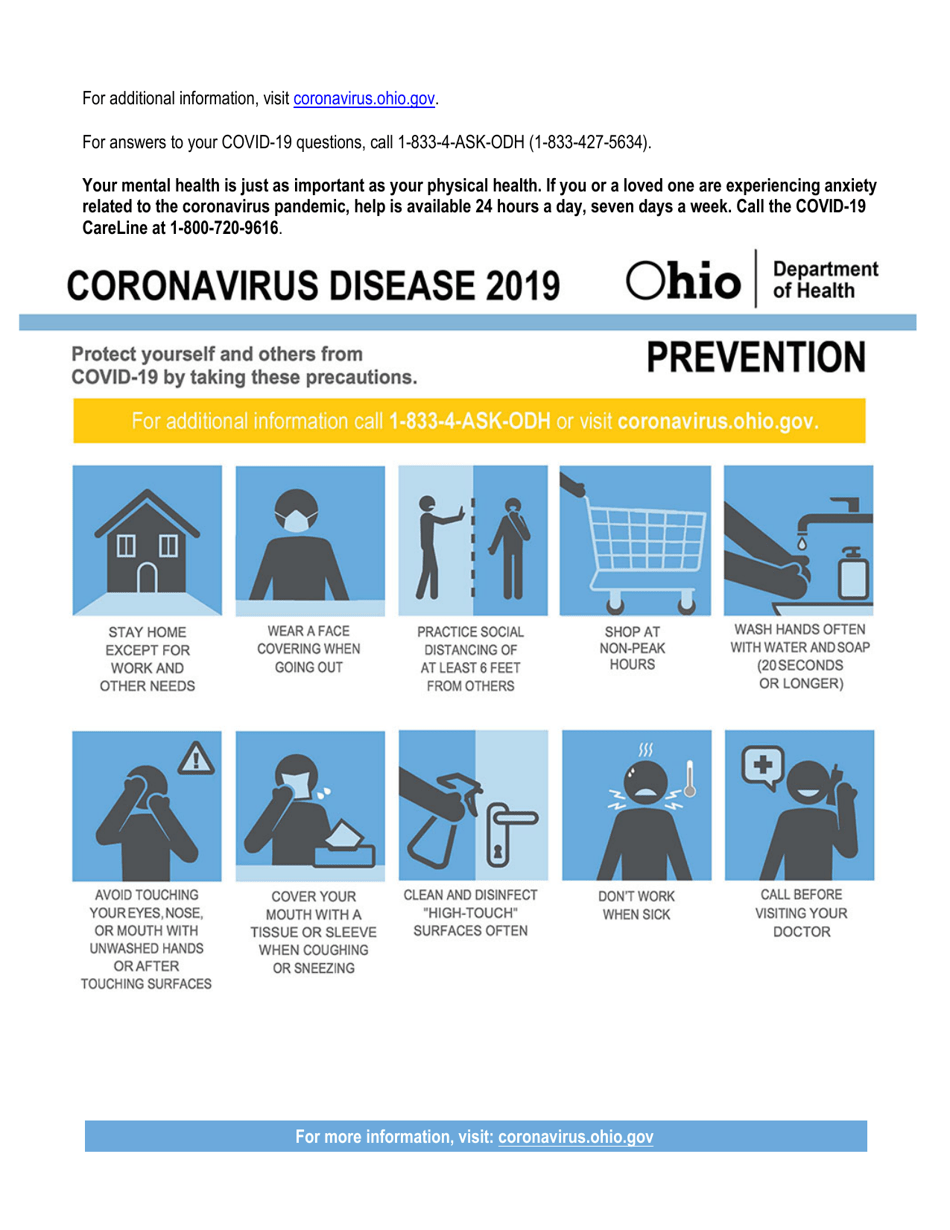 Protecting Against Covid-19 - Covid-19 Dine Safe Ohio Order Faq - Ohio, Page 4