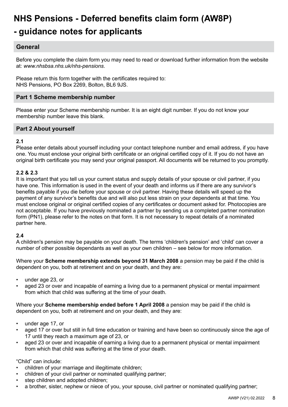 form-aw8p-download-fillable-pdf-or-fill-online-nhs-pensions-deferred