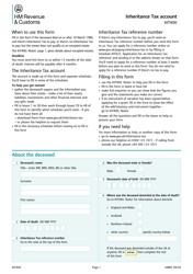 Document preview: Form IHT400 Inheritance Tax Account - United Kingdom
