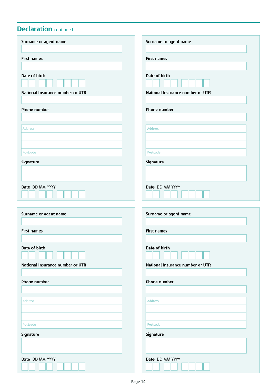 Form IHT400 Inheritance Tax Account - United Kingdom, Page 14