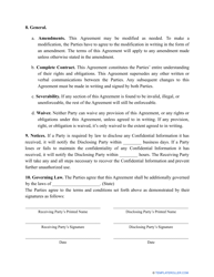 Non-disclosure Agreement Template - Florida, Page 3