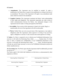 Non-disclosure Agreement Template - Vermont, Page 3