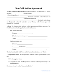 Document preview: Non-solicitation Agreement Template