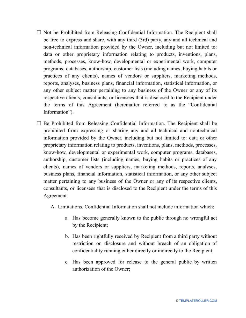 Non-solicitation Agreement Template, Page 4