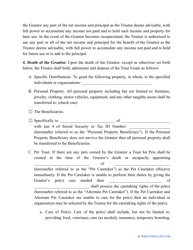 Revocable Living Trust Form, Page 2