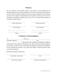 Limited Power of Attorney Template - Alabama, Page 3