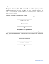 Limited Power of Attorney Template - Arizona, Page 2