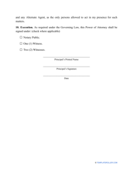 Real Estate Power of Attorney Template - California, Page 3