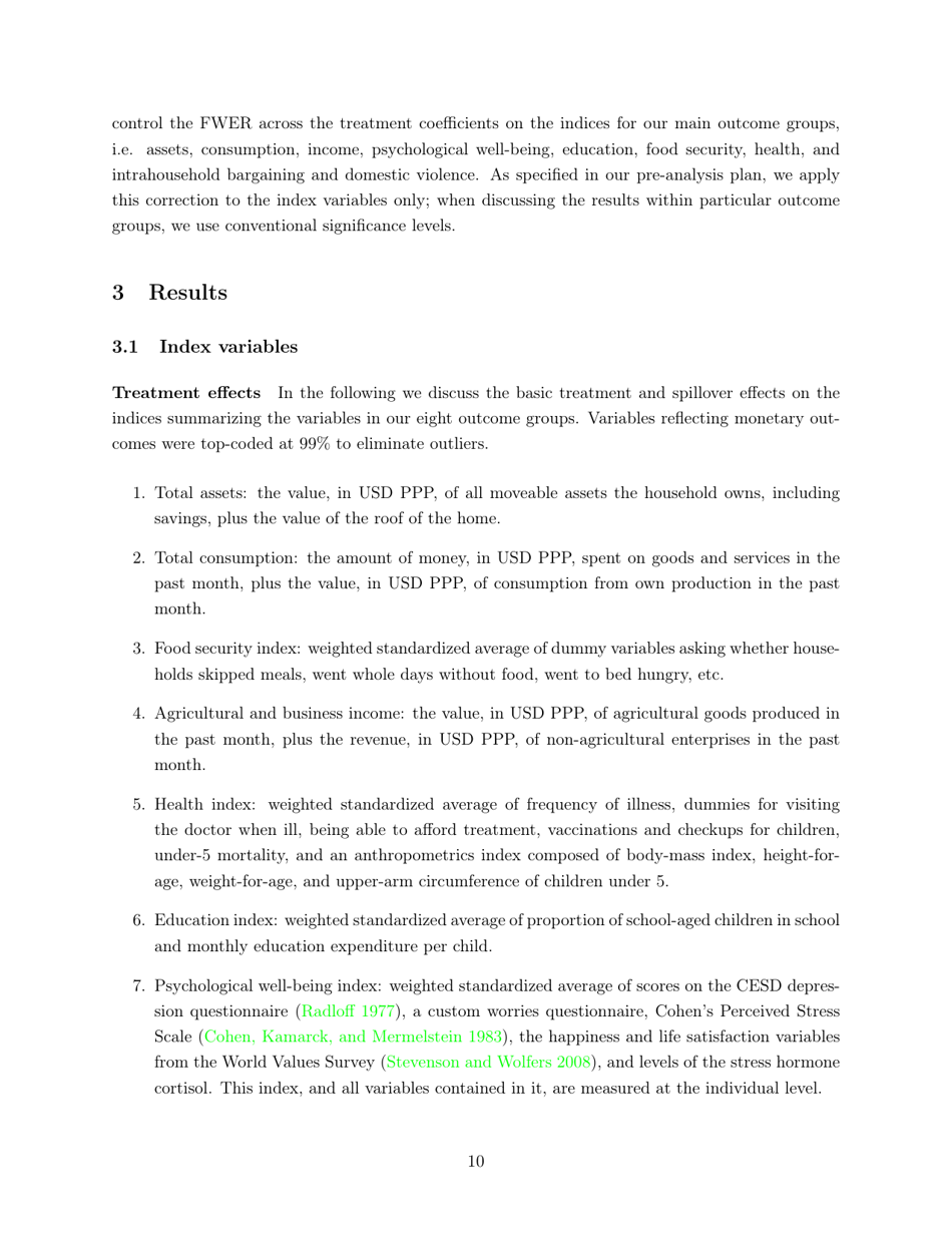 Policy Brief: Impacts of Unconditional Cash Transfers - Johannes Haushofer, Jeremy Shapiro, Page 10