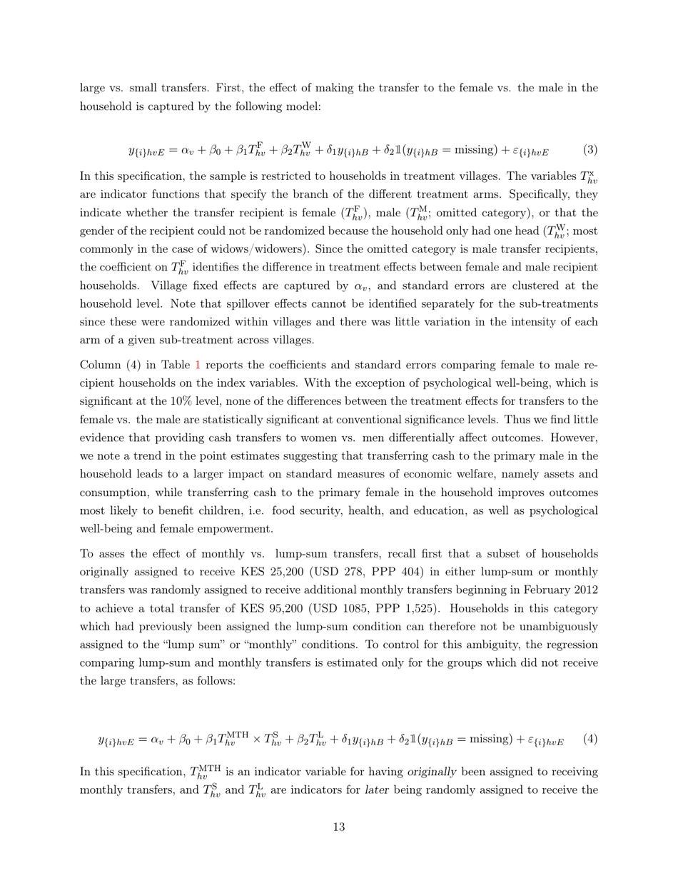 Policy Brief: Impacts of Unconditional Cash Transfers - Johannes Haushofer, Jeremy Shapiro, Page 13