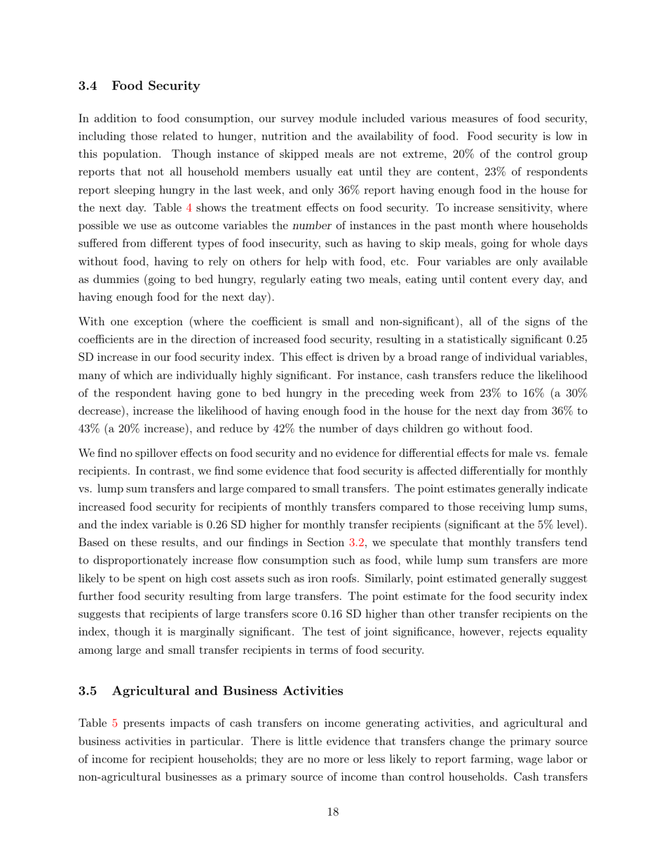 Policy Brief: Impacts of Unconditional Cash Transfers - Johannes Haushofer, Jeremy Shapiro, Page 18