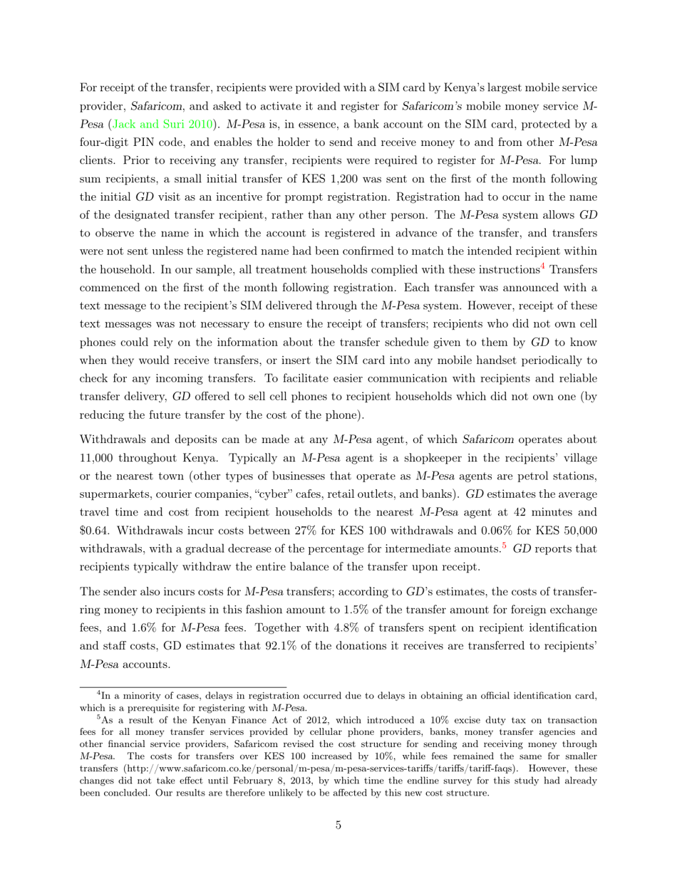 Policy Brief: Impacts of Unconditional Cash Transfers - Johannes Haushofer, Jeremy Shapiro, Page 5