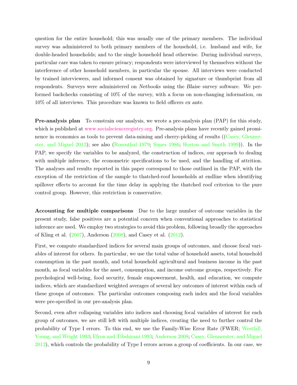 Policy Brief: Impacts of Unconditional Cash Transfers - Johannes Haushofer, Jeremy Shapiro, Page 9