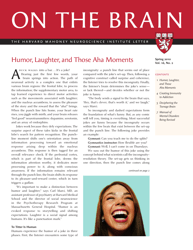 On the Brain - Humor, Laughter, and Those Aha Moments
