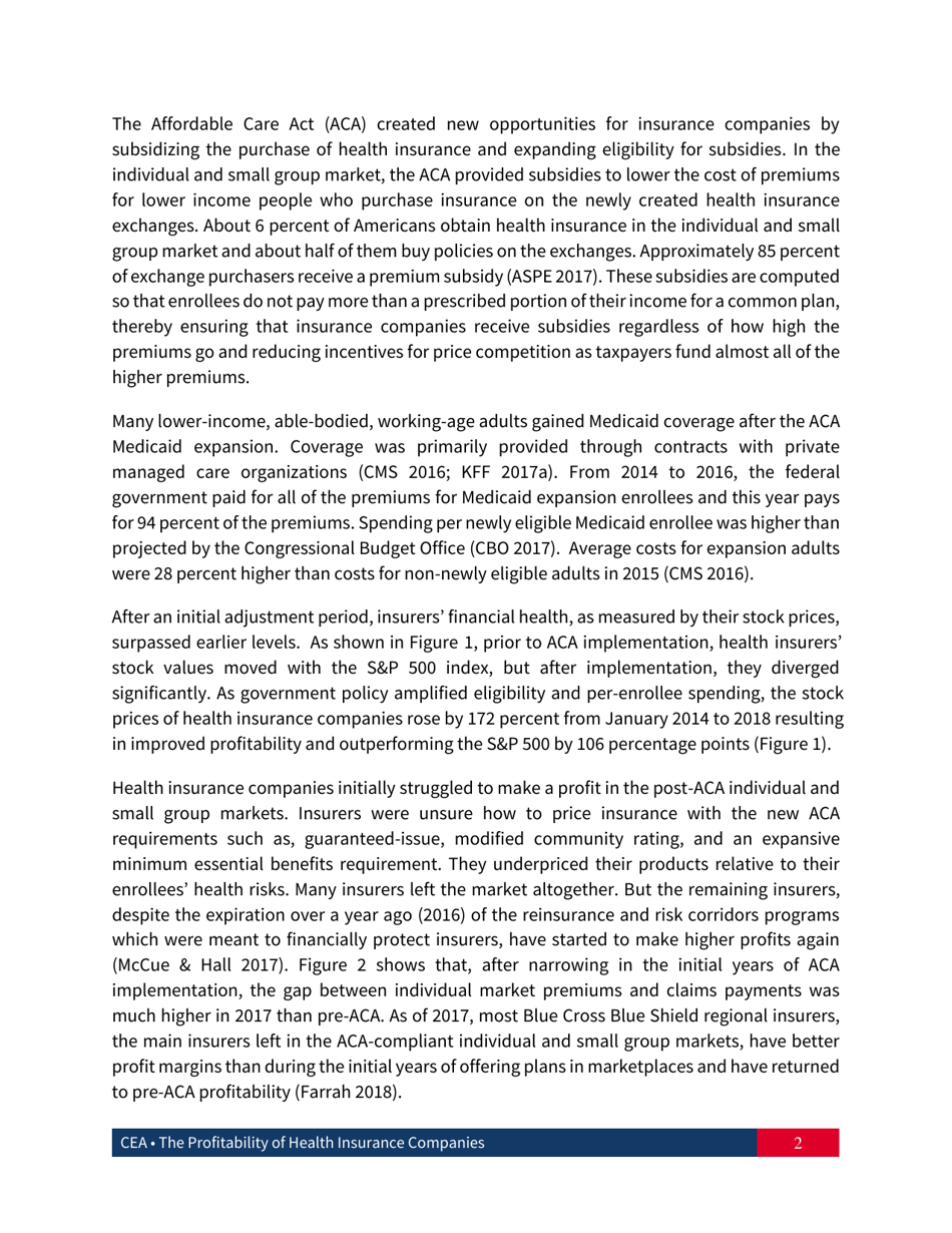 The Profitability of Health Insurance Companies, Page 3