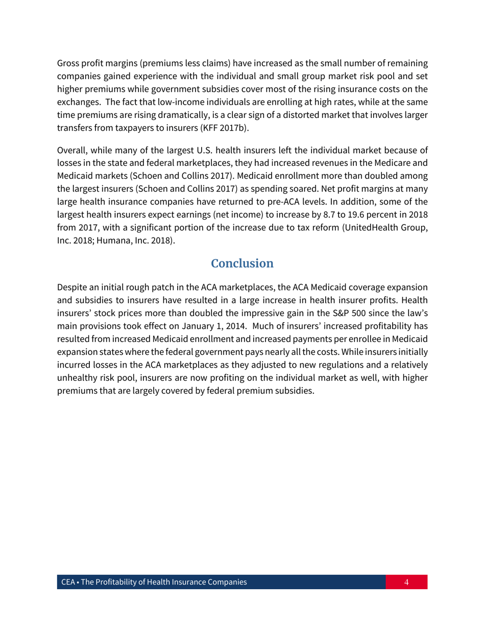 The Profitability of Health Insurance Companies, Page 5
