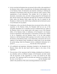 Business Non-disclosure Agreement Template, Page 2