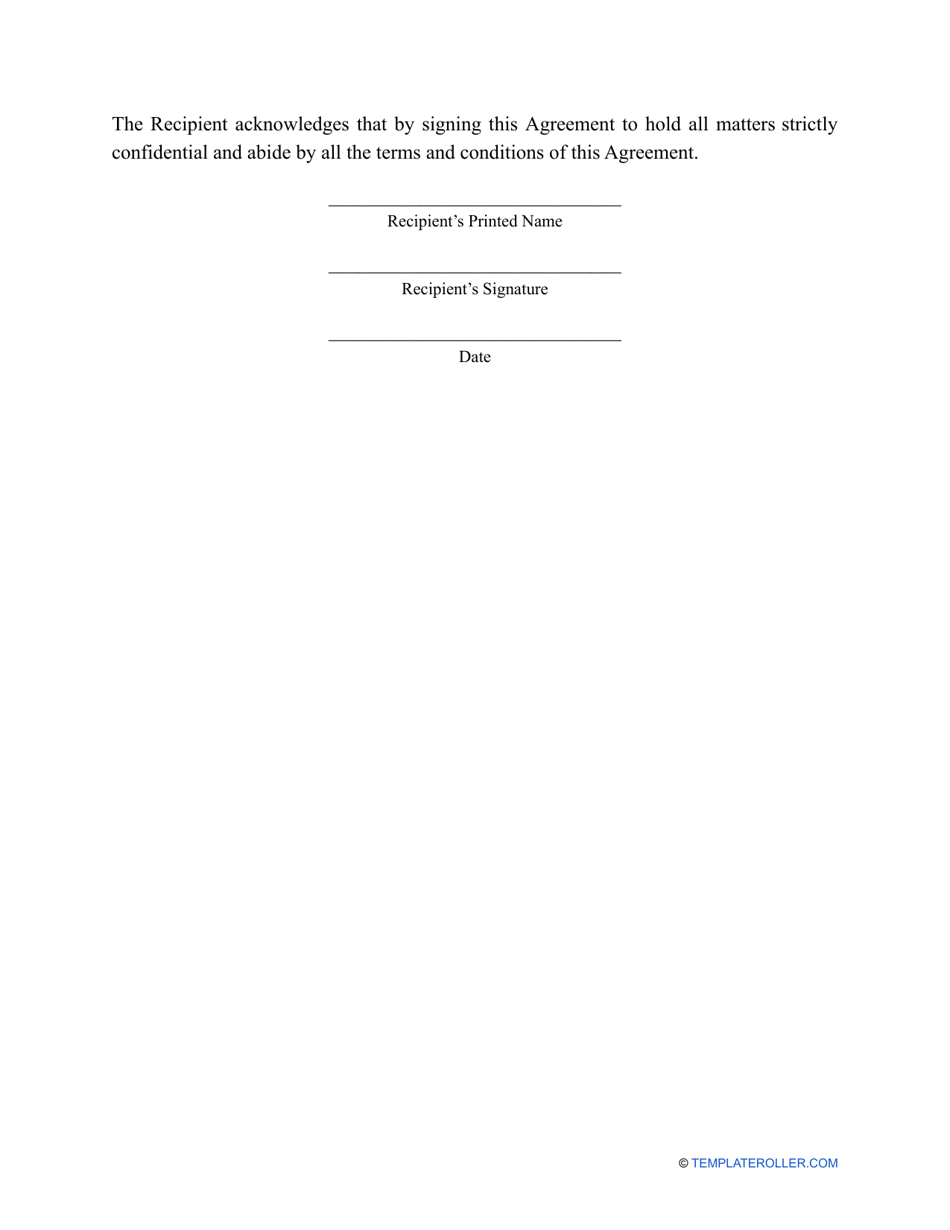 Business Non-disclosure Agreement Template, Page 3