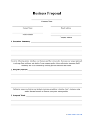 Document preview: Business Proposal Template