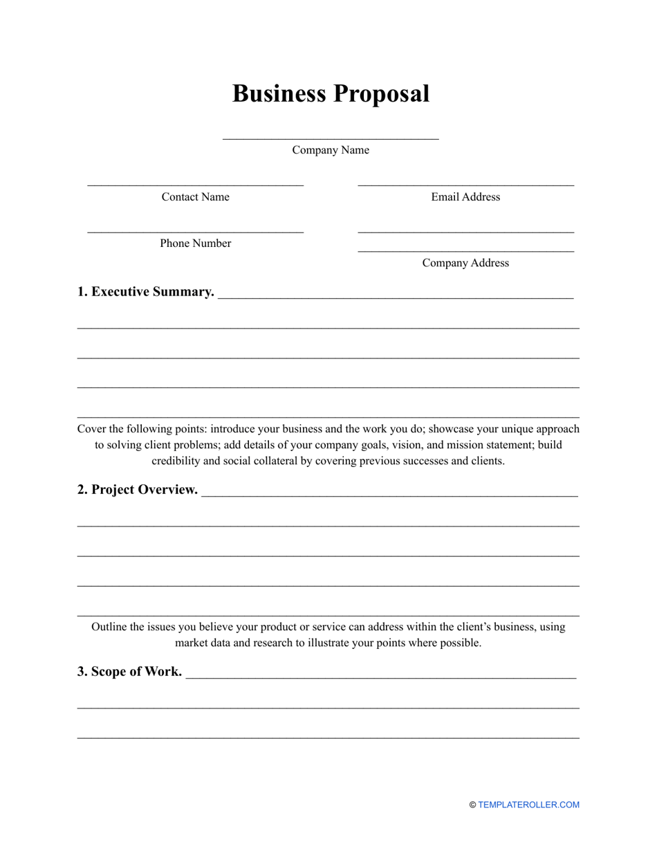 Business Proposal Template, Page 1