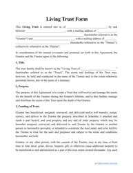 Document preview: Living Trust Form