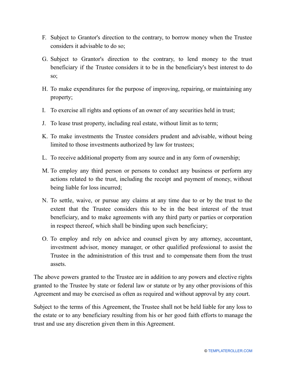 Living Trust Form, Page 5