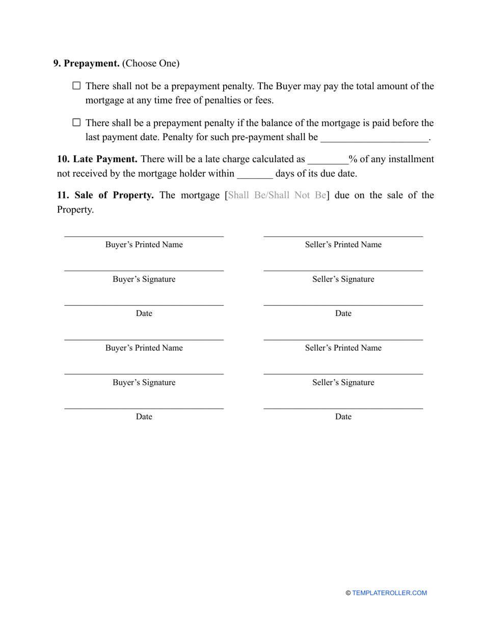 Seller Financing Addendum Template, Page 3