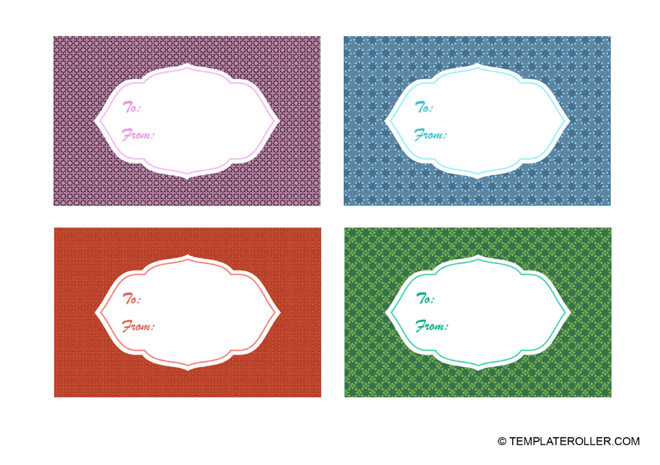 Gift Tag Template Multicolor Download Printable PDF Templateroller