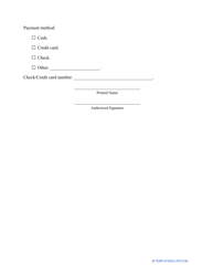 Car Wash Receipt Template, Page 2