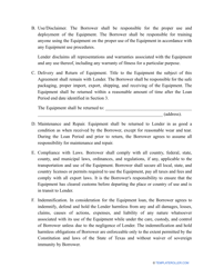 Equipment Loan Template, Page 2