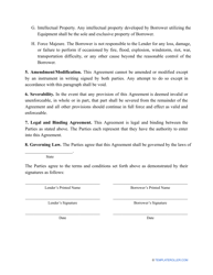 Equipment Loan Template, Page 3