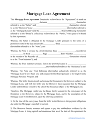 Mortgage Loan Agreement Template