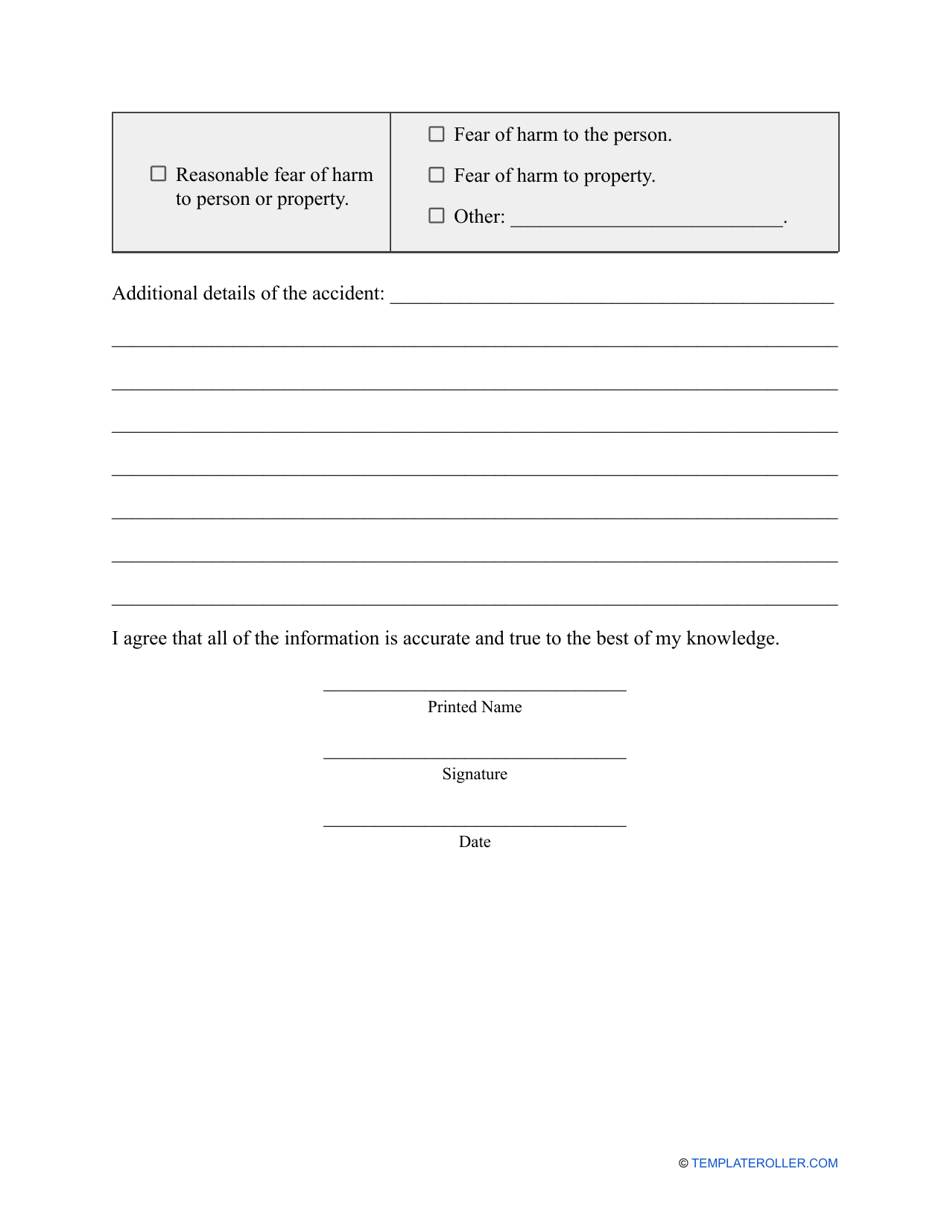 Student Accident Report Form - Table, Page 3