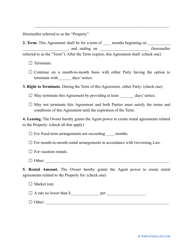 Property Management Agreement Template - Massachusetts, Page 2