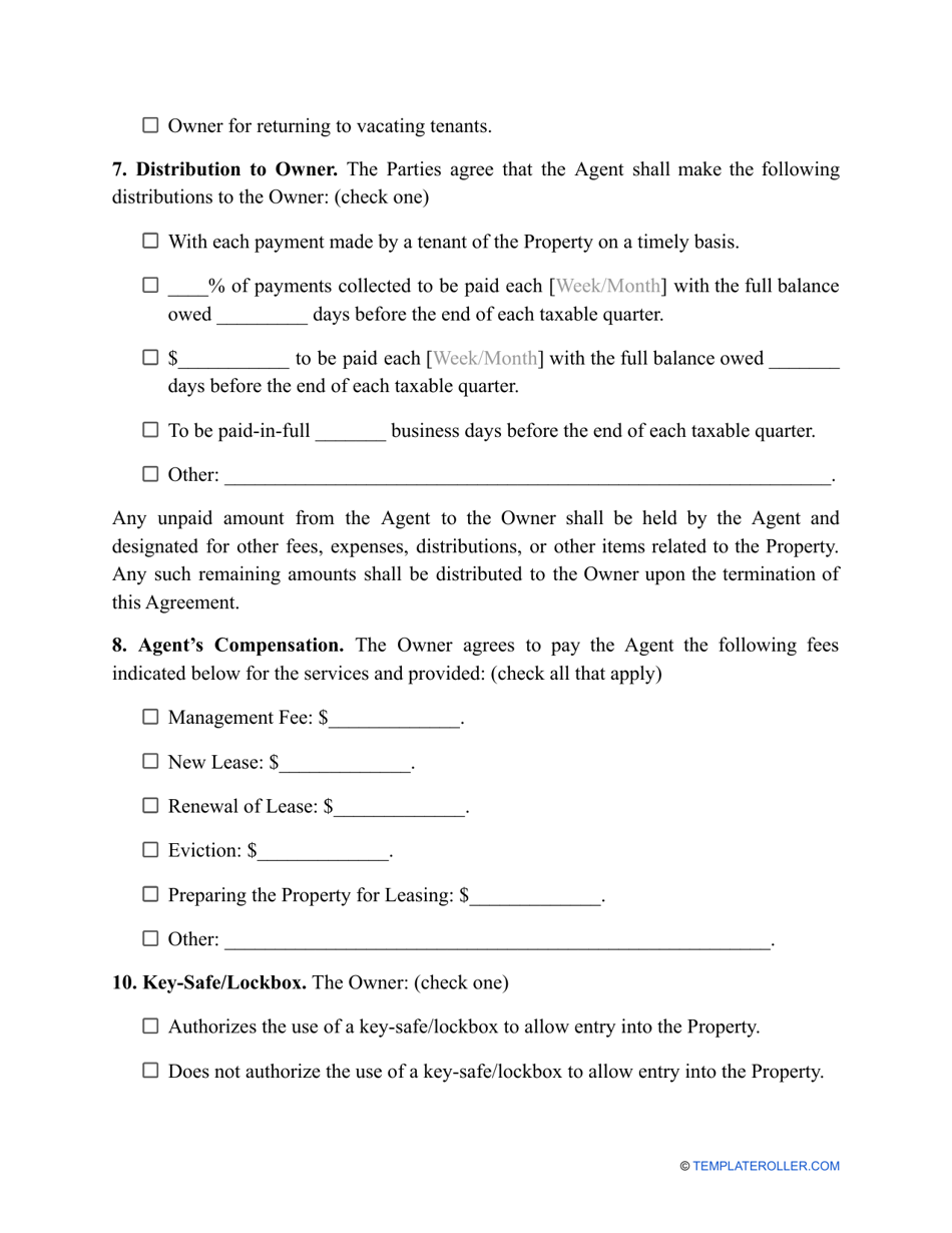 Property Management Agreement Template - South Carolina, Page 3
