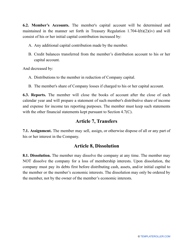 Single-Member LLC Operating Agreement Template - Colorado, Page 5