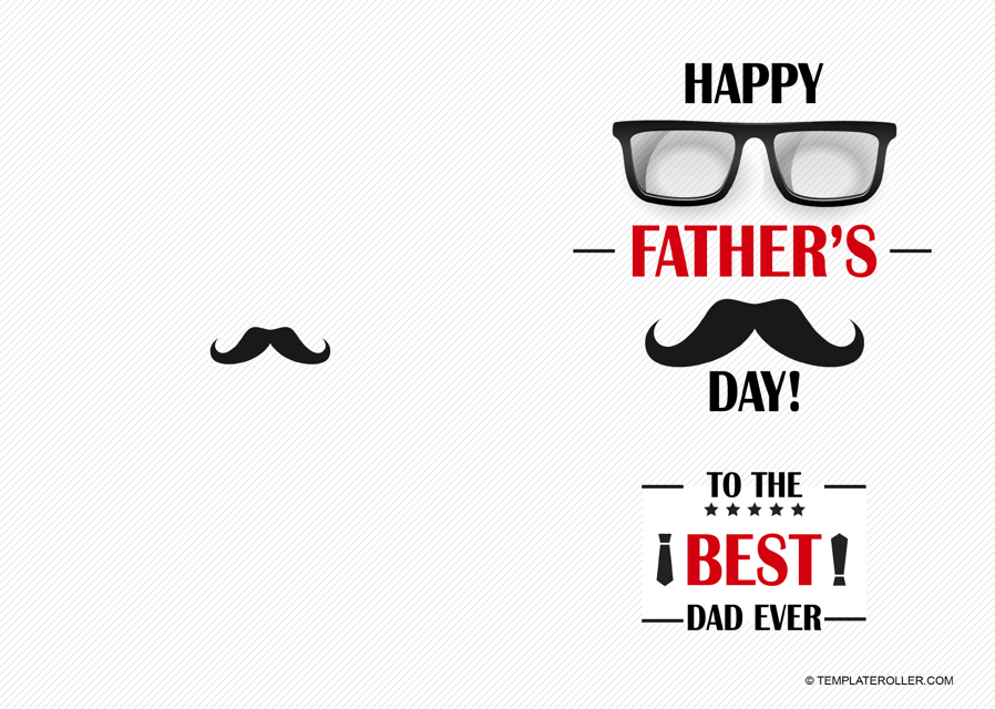 &quot;Father's Day Card Template - Grey&quot; Download Pdf