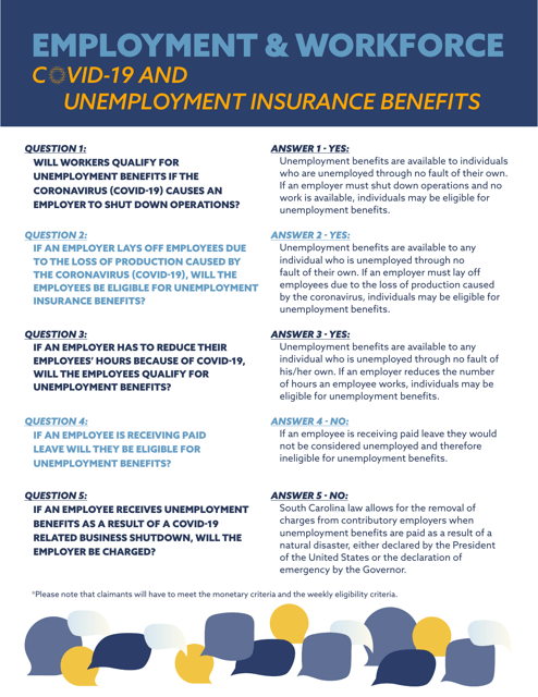 Covid-19 and Unemployment Insurance Benefits - South Carolina