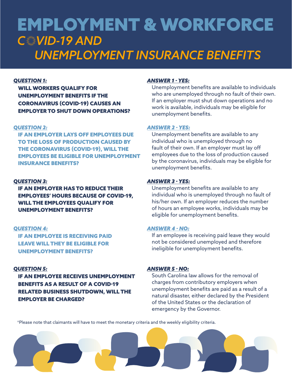 Covid-19 and Unemployment Insurance Benefits - South Carolina, Page 1