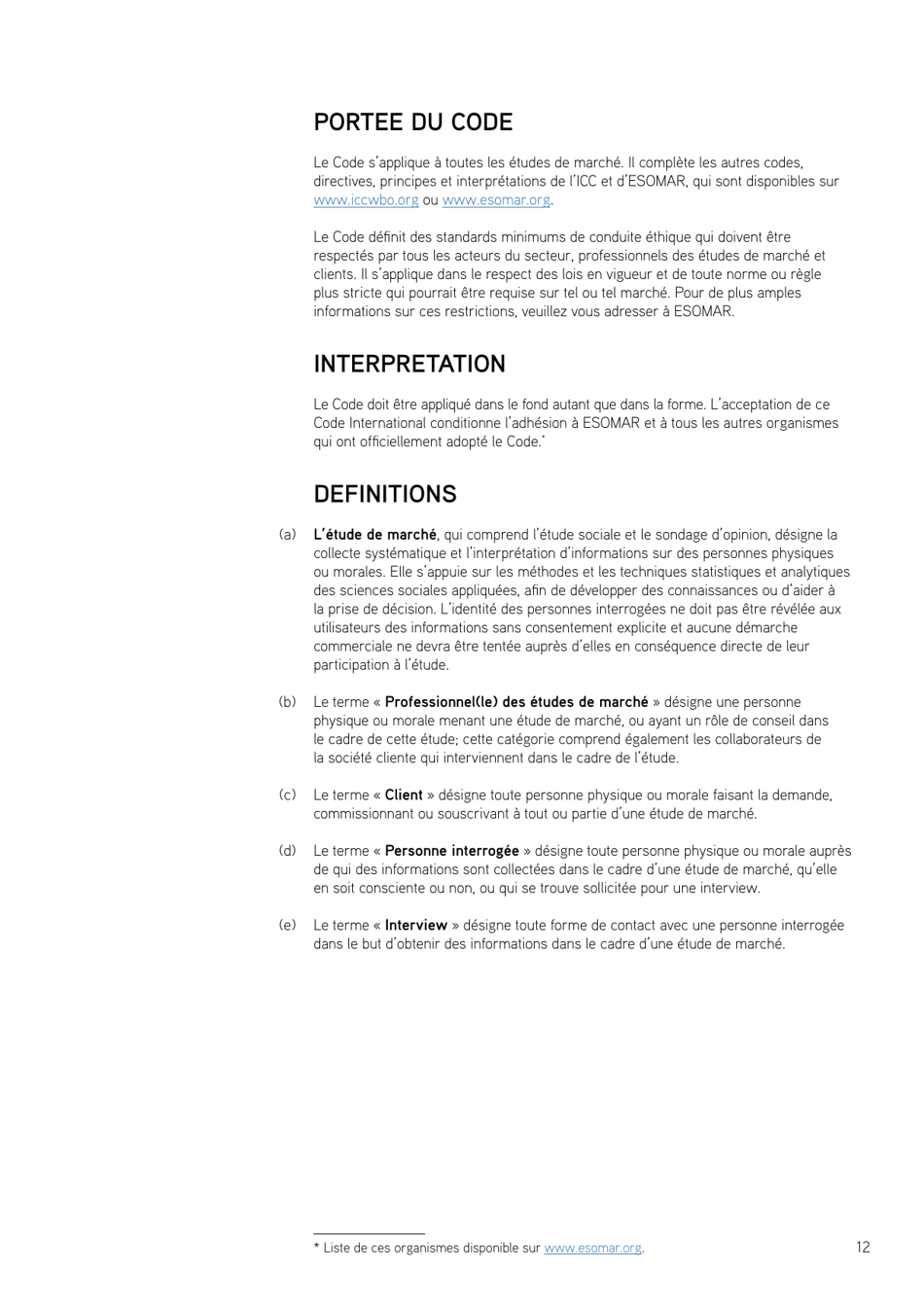 Icc / Esomar International Code on Market and Social Research, Page 14