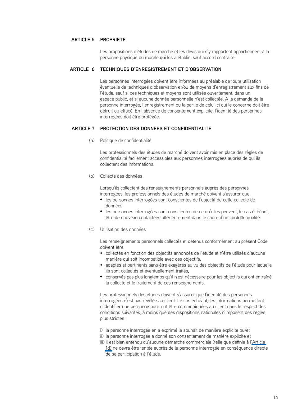 Icc / Esomar International Code on Market and Social Research, Page 16