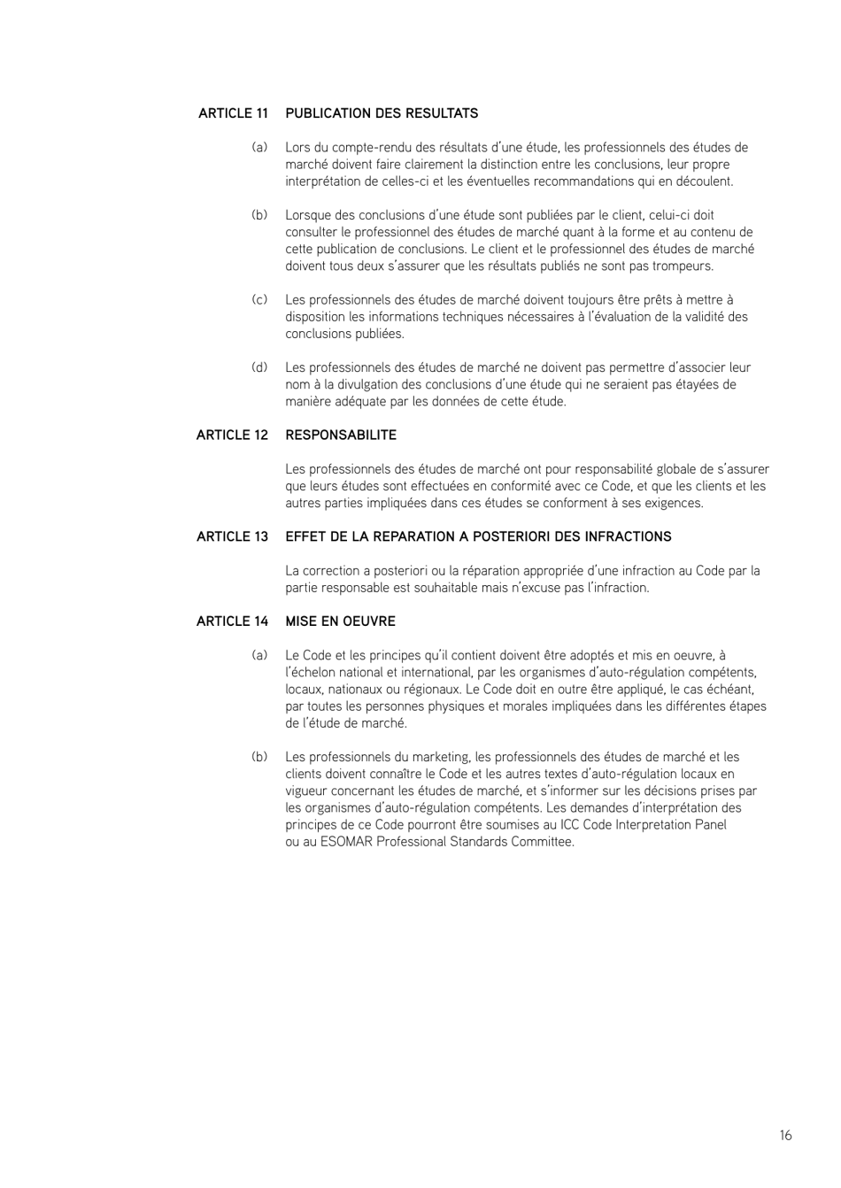 Icc / Esomar International Code on Market and Social Research, Page 18