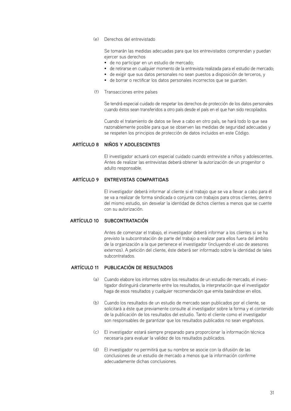 Icc / Esomar International Code on Market and Social Research, Page 33